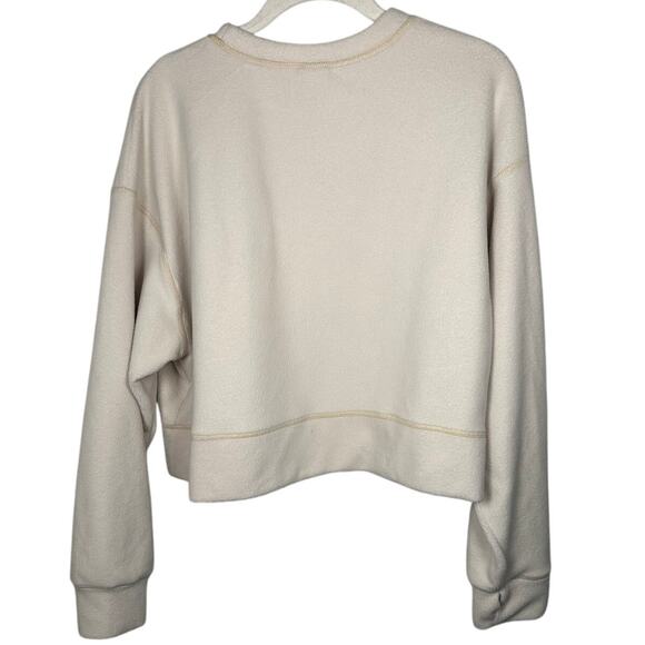 Nike Pink Fuzzy Fleece Cropped Sweatshirt Women's Large - Picture 4 of 7